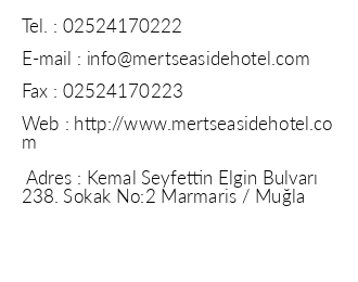 Mert Sea Side Hotel iletiim bilgileri